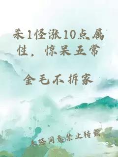 杀1怪涨10点属性，惊呆五常